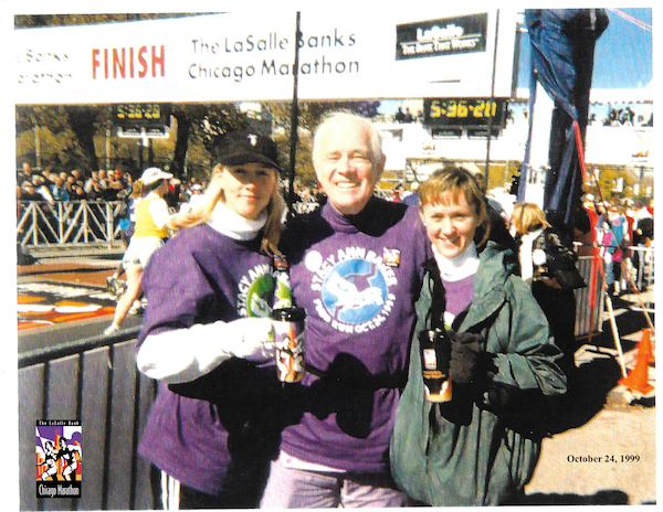 Stacy Ann Baker Fund Run Chicago Marathon finish 1999 Marathon finish